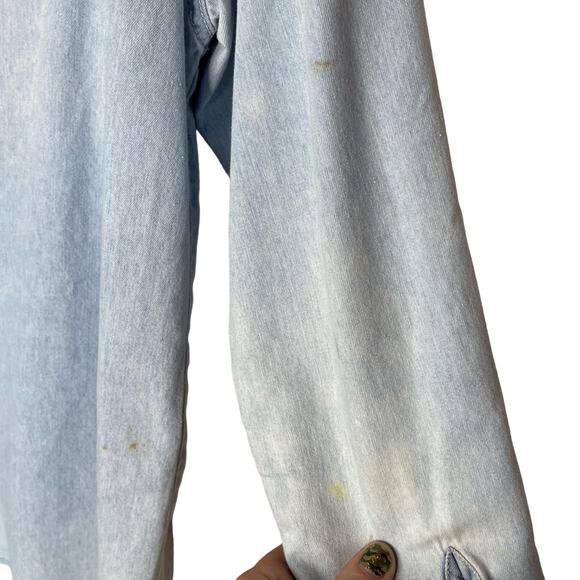 Vintage Sasson Chambray Embroidered Shirt - Picture 8 of 9